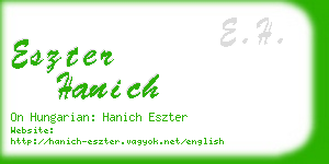 eszter hanich business card